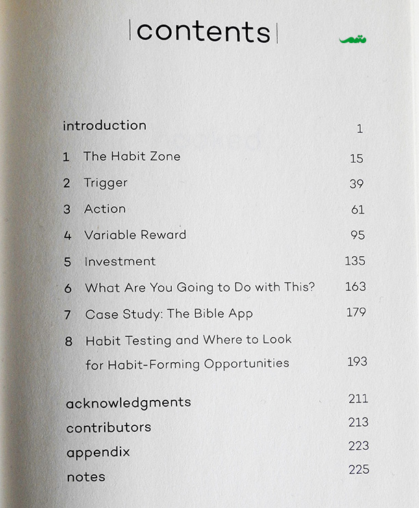 Hooked Table of Contents - فهرست مطالب کتاب قلاب