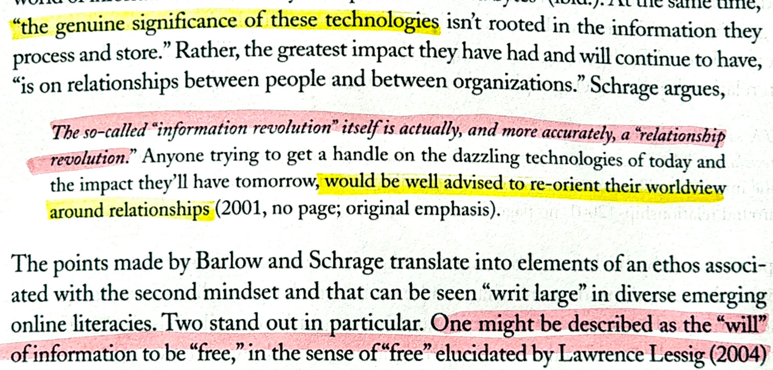 The so-called "information revolution" itself is actually, and more accurately, a "relationship revolution." Anyone trying to get a handle on the dazzling technologies of today and the impact they'll have tomorrow, would be well advised to re-orient their worldview around relationships.