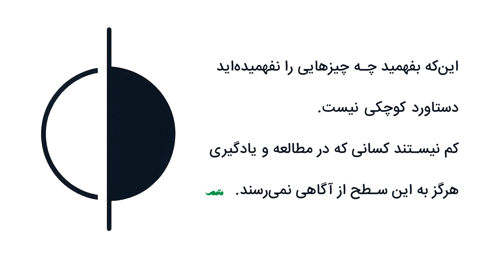 این‌که بفهمید چه چیزهایی را نفهمیده‌اید دستاورد کوچکی نیست. کم نیستند کسانی که در مطالعه و یادگیری هرگز به این سطح از آگاهی نمی‌رسند.‌